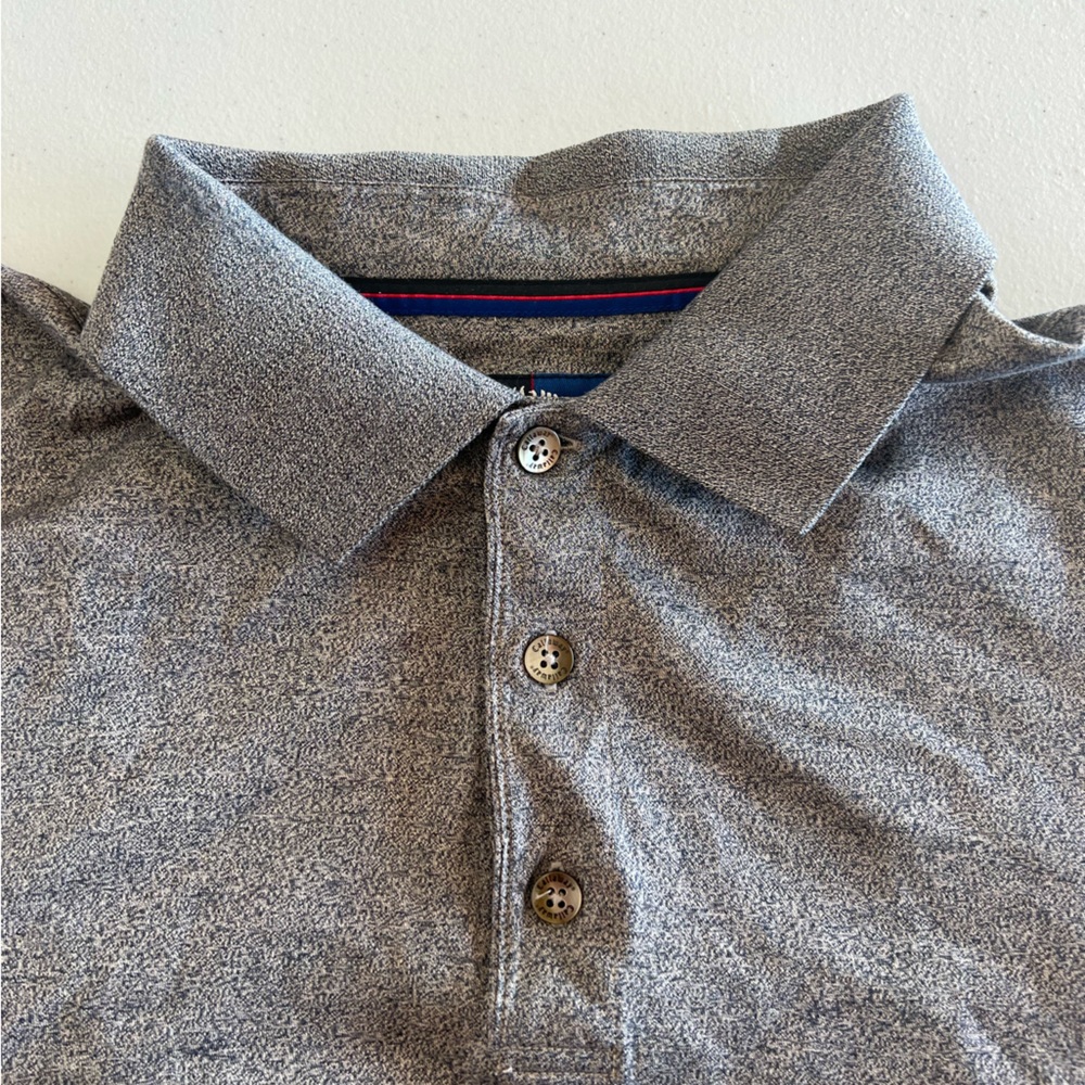 Callaway Golf Collection Men’s Essential Long Sleeve Brown Polo Shirt - Picture 4 of 6